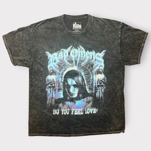 Bad Omens Do You Feel Love Band T-Shirt Sumerian Records Mineral Wash Medium